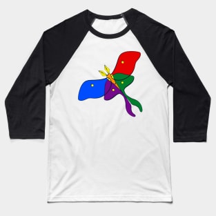 Gay Pride Moth Baseball T-Shirt